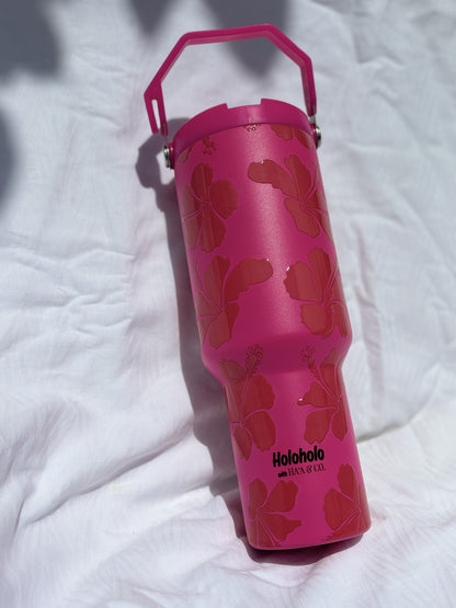 RETRO HIBISCUS ROWS TUMBLER